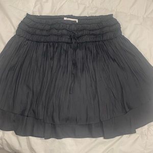 Mustard Seed Taupe Layered Ruffle Skirt